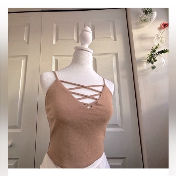 Urban Outfitters Tan Strappy Top - Picture 2 of 4